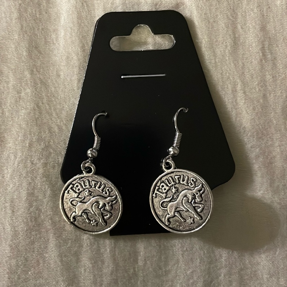Taurus zodiac earrings